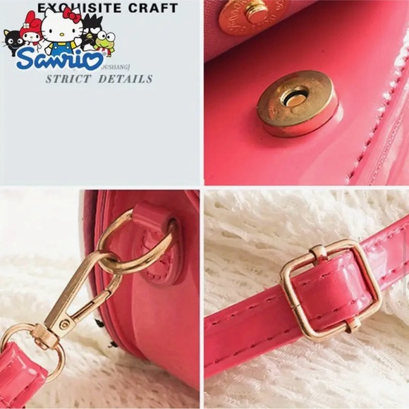 Sanrio Hello Kitty Dark Pink Crossbody Bag - Picture 6 of 11